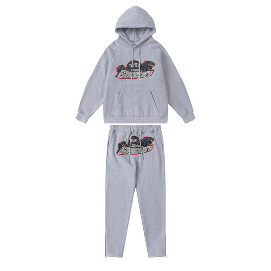 Trapstar Shooters Hooded Tracksuit - Grey / Red