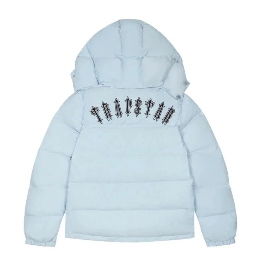 Trapstar Irongate Detachable Hood Puffer Coat Jacket Ice Blue’