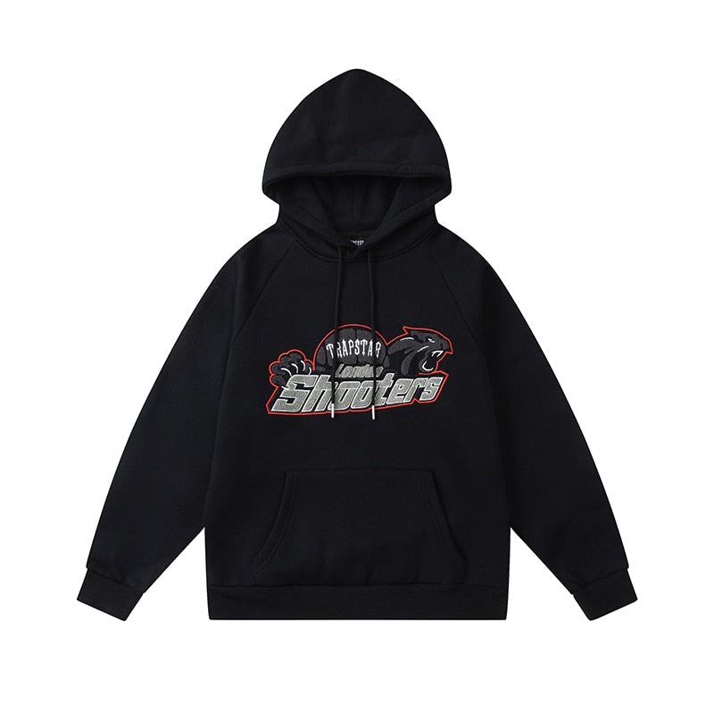 Trapstar Shooters Hooded Tracksuit - Black / Red