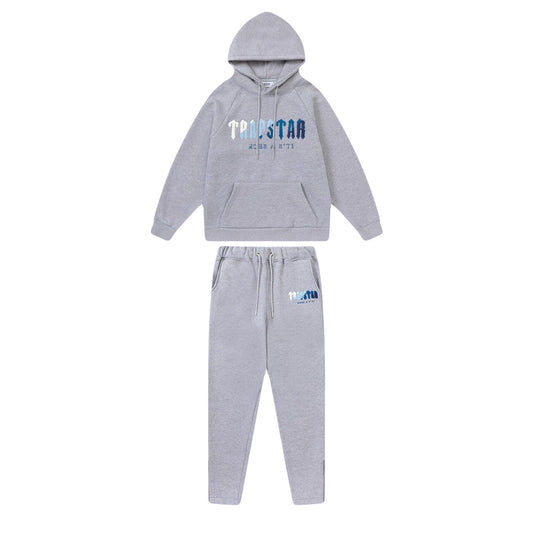 Trapstar Chenille Decoded Hoodie Tracksuit Grey Ice