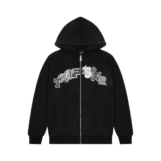 Trapstar Widcard Zip-black jacket Monochrome.