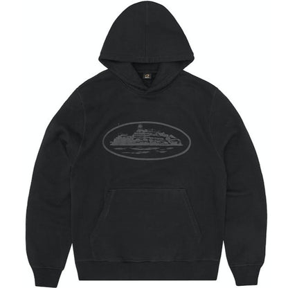 Corteiz Alcatraz Hoodie Triple Black