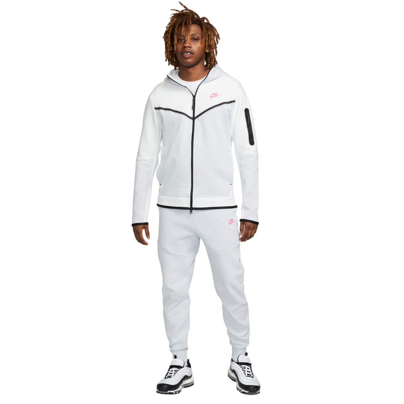 Nike Sportswear Tech Fleece Full-Zip Hoodie Summit White Pink Blast Men's -  FW23 - US