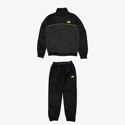 SynaWorld Logo Shell Tracksuit Black/Grey/Yellow