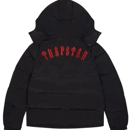 Trapstar Irongate Detachable Hooded Puffer Jacket Black/Infrared