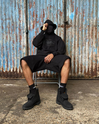 Corteiz Alcatraz Hoodie Triple Black