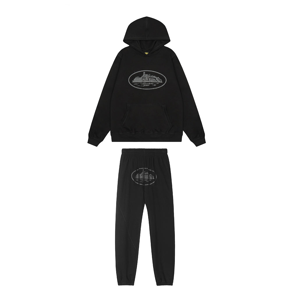 Corteiz OG Alcatraz Tracksuit Triple Black