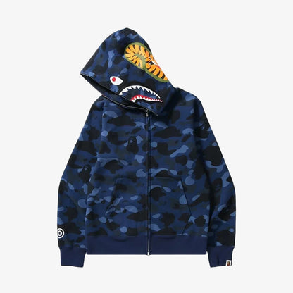 BAPE Color Camo Shark Full Zip Hoodie Blue’