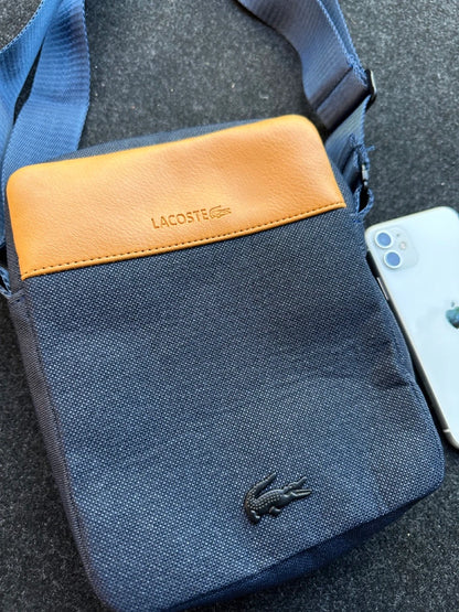 Lacoste Classic Men's Navy Blue/Yellow Shoulder Bag