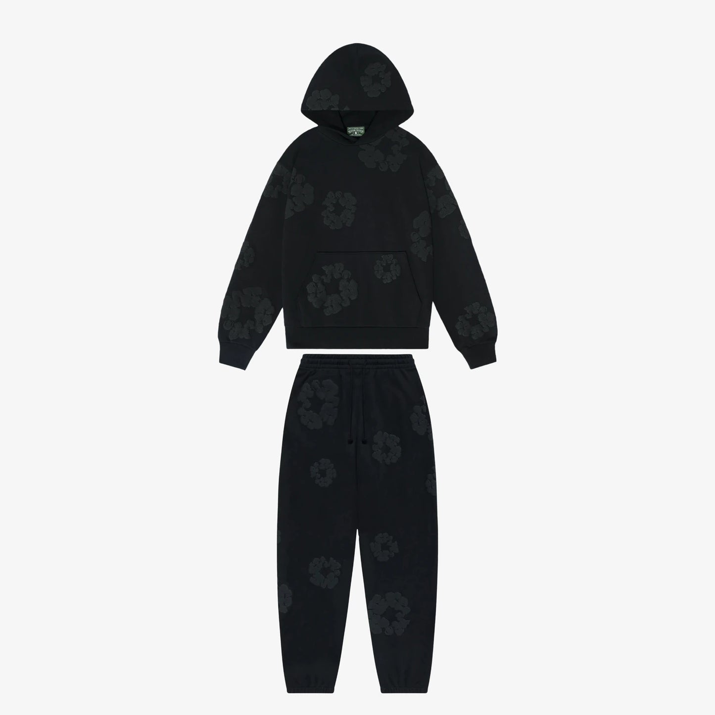 Denim Tears Cotton Wreath tracksuit Black Monochrome