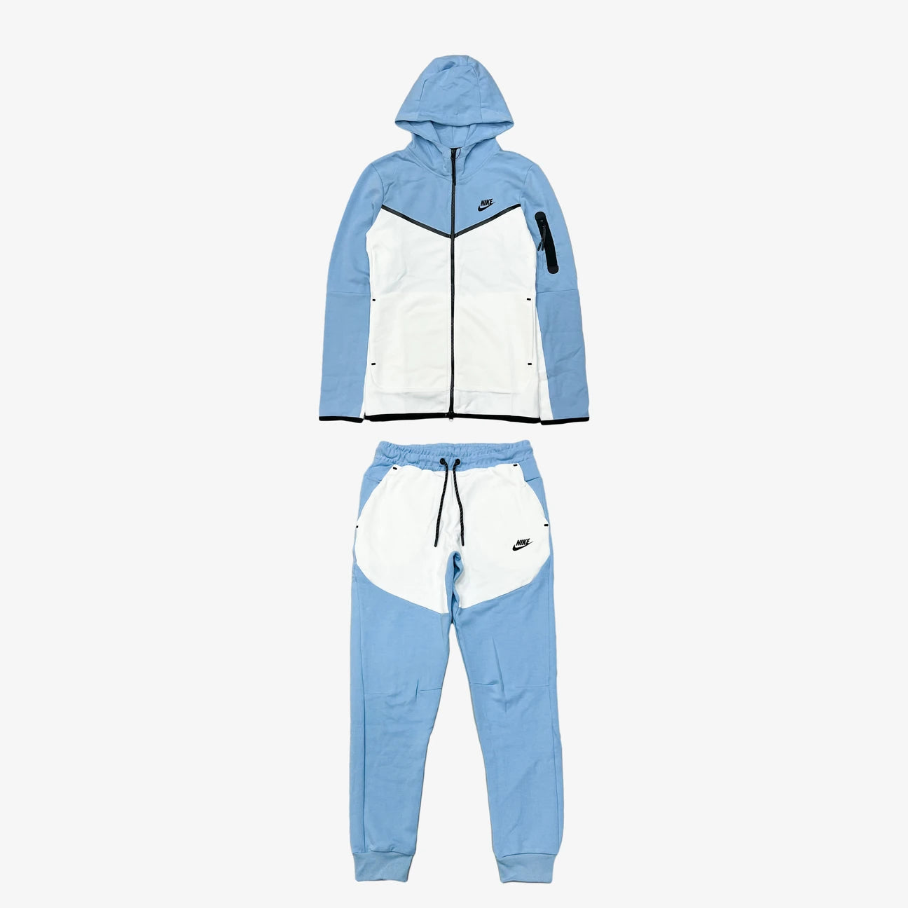 Nike Tech Fleece Full-Zip Hoodie - Blue/White