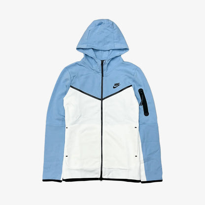 Nike Tech Fleece Full-Zip Hoodie - Blue/White