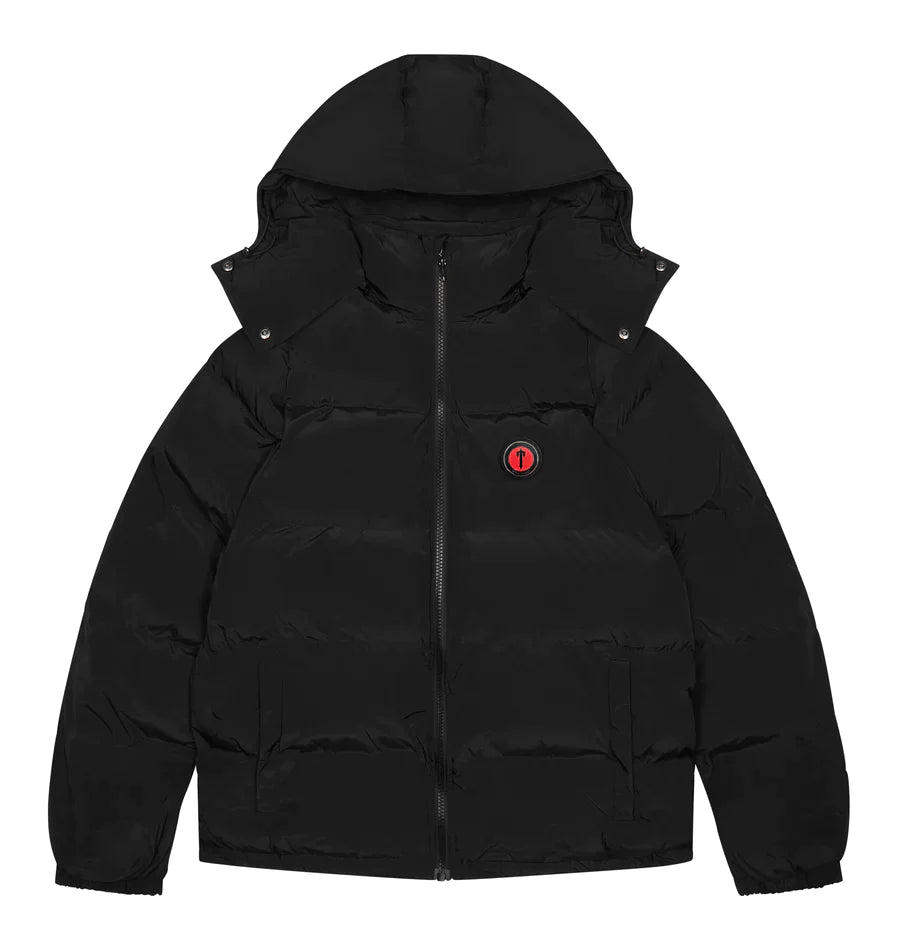 Trapstar Irongate Detachable Hooded Puffer Jacket Black/Infrared